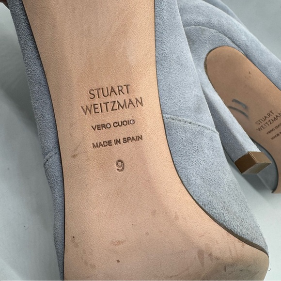 Stuart Weitzman Brandie Stretch Sock Boots in Grey Suede Size 9 - Picture 14 of 14
